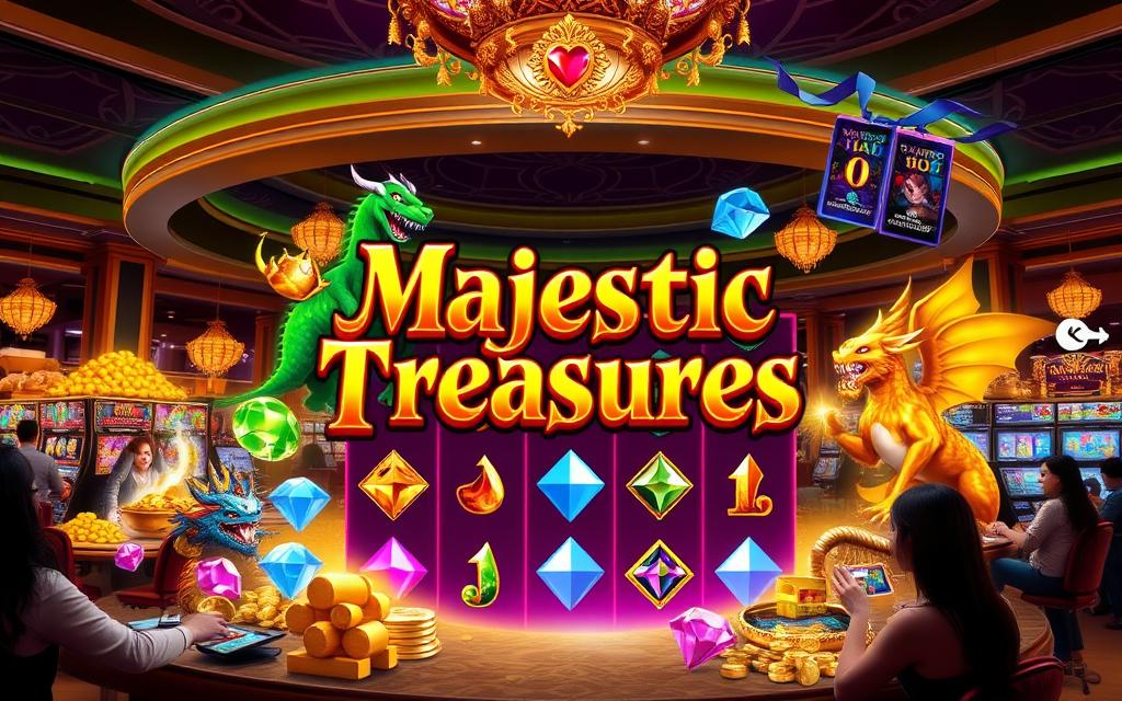 Majestic Treasures เกมสล็อตแตกง่าย ค่ายใหญ่ ไม่ผ่านเอเย่นต์